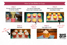 BAKE-IN-CUP oven-safe and freezer-safe cups designed for versatile baking.