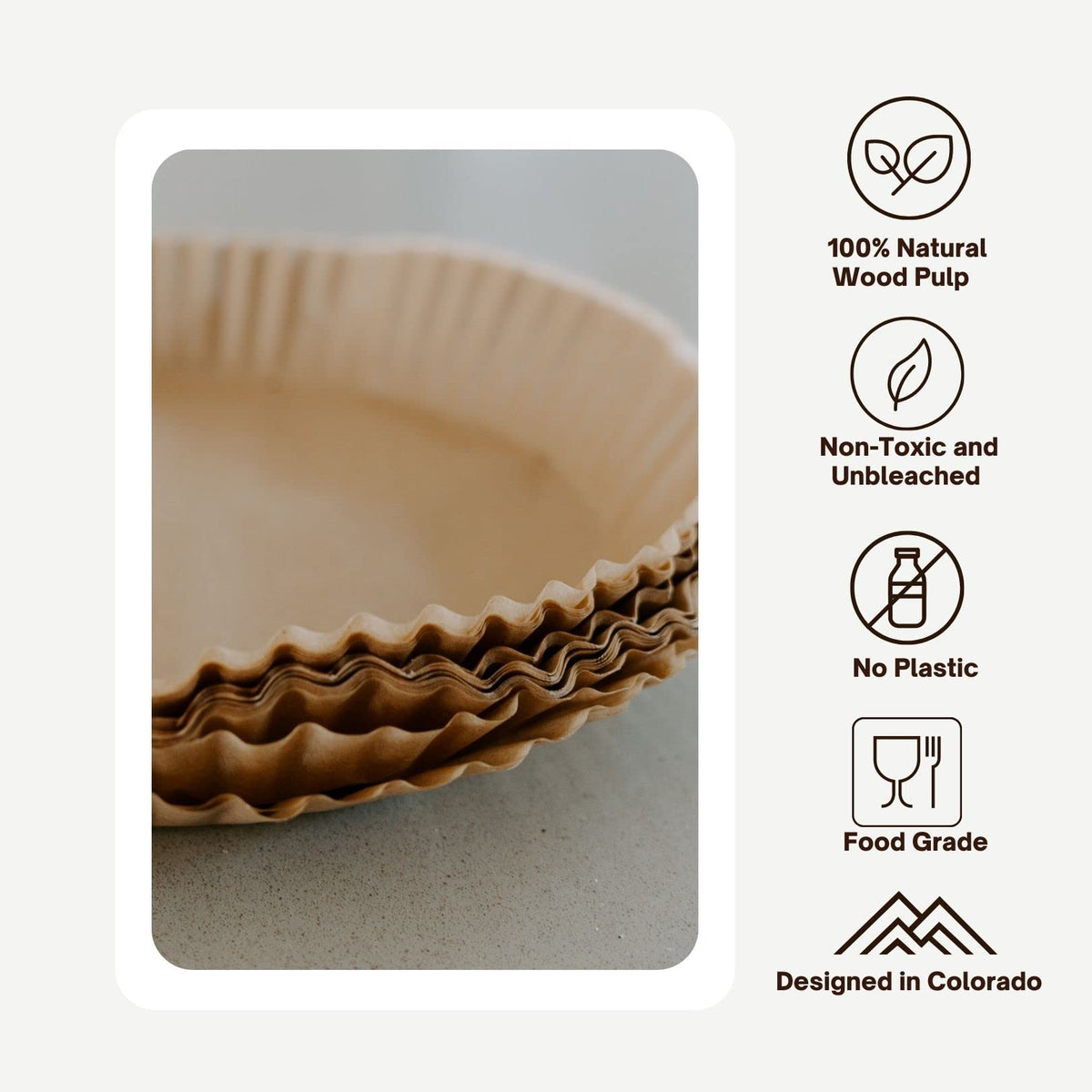 Non-stick silicone-coated parchment reduces sticking during pre-bake.