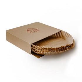 BakeBarn parchment for blind baking fits 8, 9, and 10 inch pies smoothly.