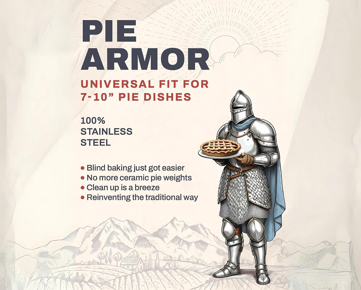 BakeBarn Pie Armor sits in the shell for even crusts.