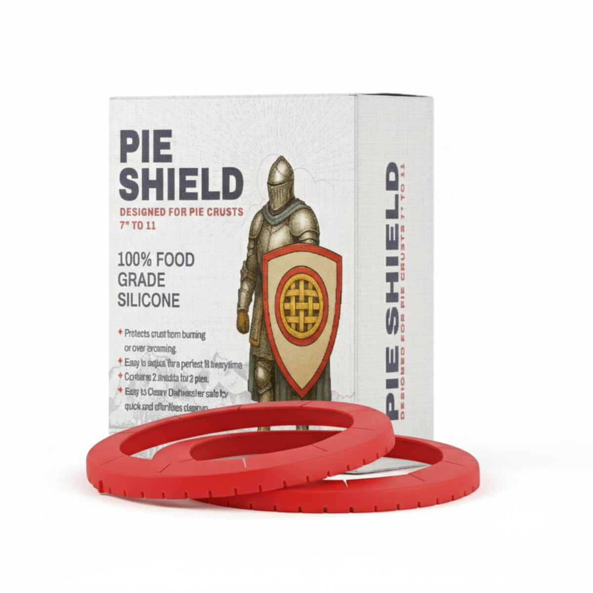 BakeBarn pie shield 7-11 inch adjustable fits pies for even crust protection