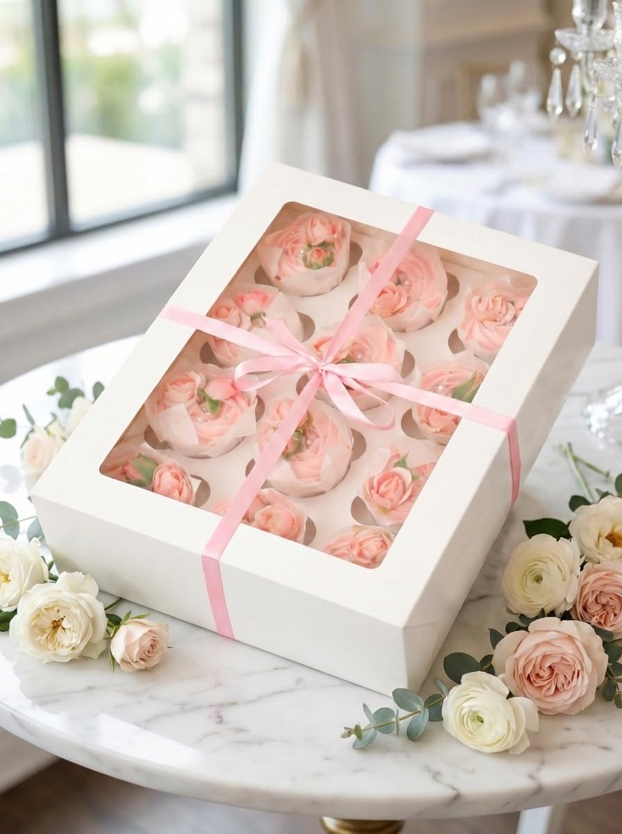 Bakepacker includes 12 cupcake containers to separate treats.