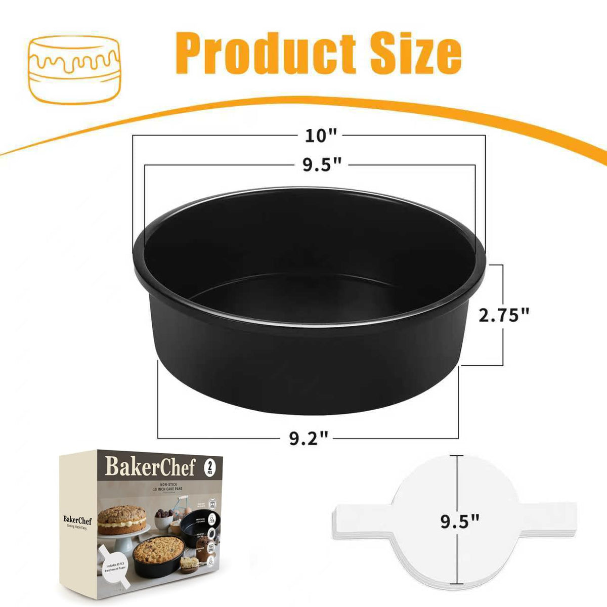 BakerChef nonstick coating close-up for easy release and quick cleanup.