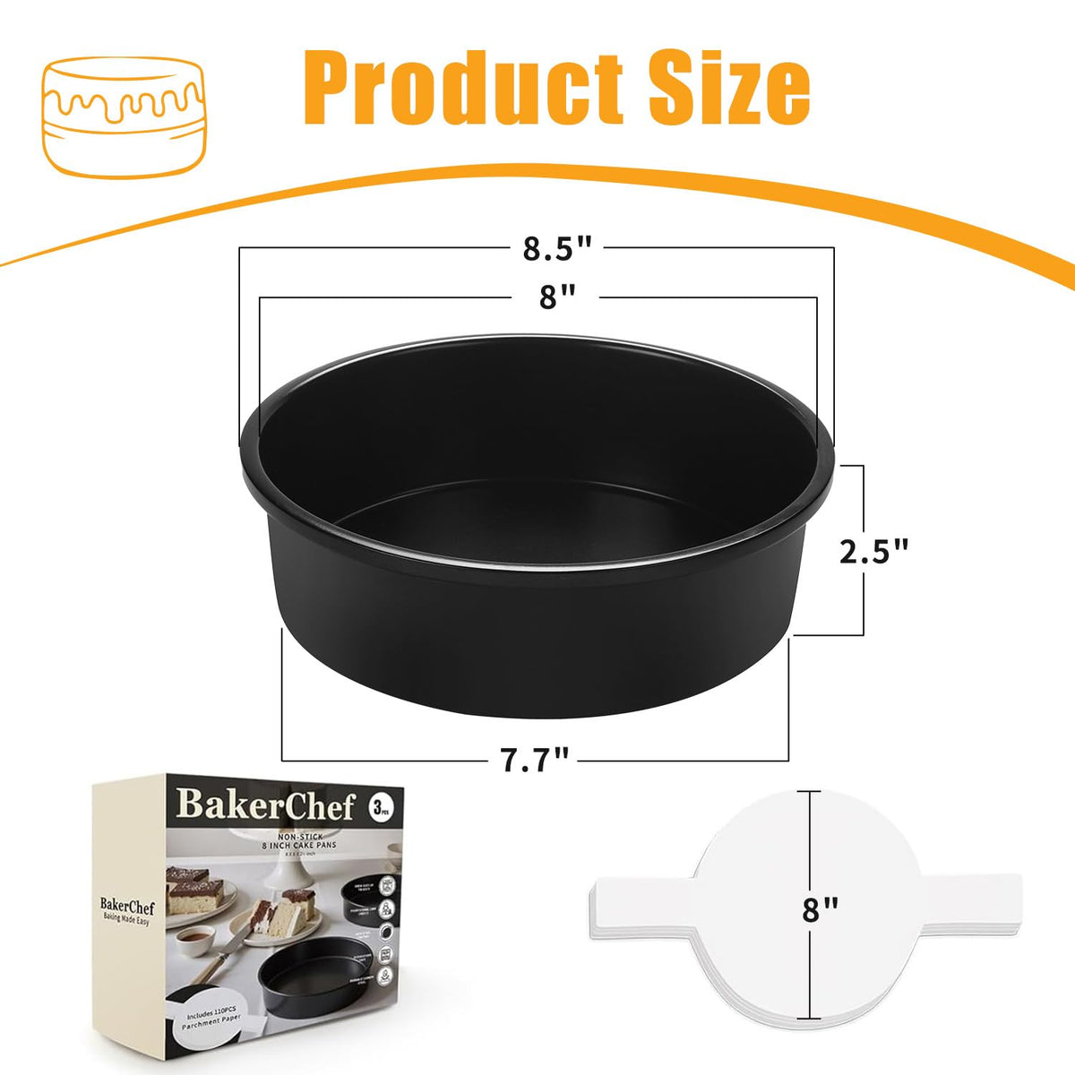 BakerChef nonstick coating close-up for easy cake release