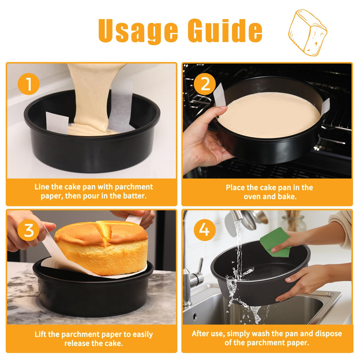 BakerChef oven-safe pans ready up to 450°F