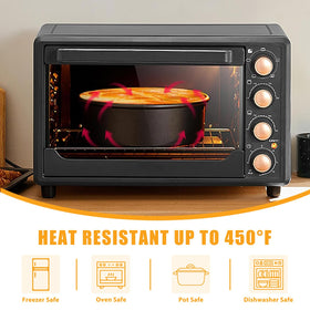 BakerChef thick carbon steel construction ensures even heat distribution.