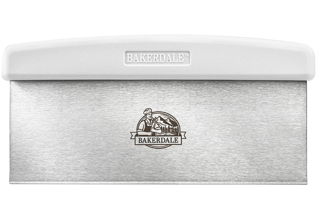Bakerdale icing smoother spreader for clean, even cake icing and smooth edges.