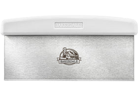 Bakerdale icing smoother spreader for clean, even cake icing and smooth edges.