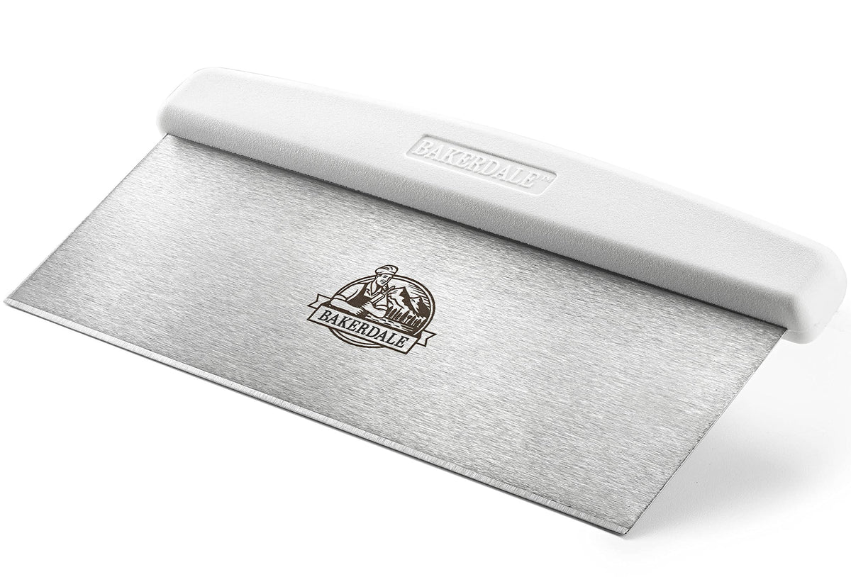 Bakerdale large bench scraper with dough focus for precise dough cutting in busy kitchens.