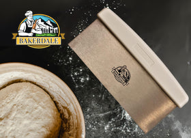 Bakerdale white polypropylene handle providing a firm, comfortable grip during prep.