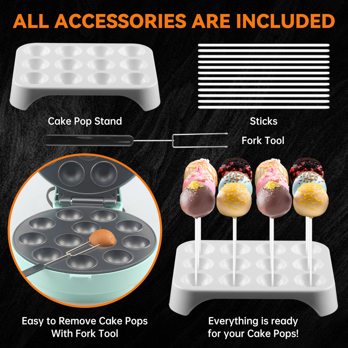 Baker's Friend 12 cake pops capacity ideal for parties.