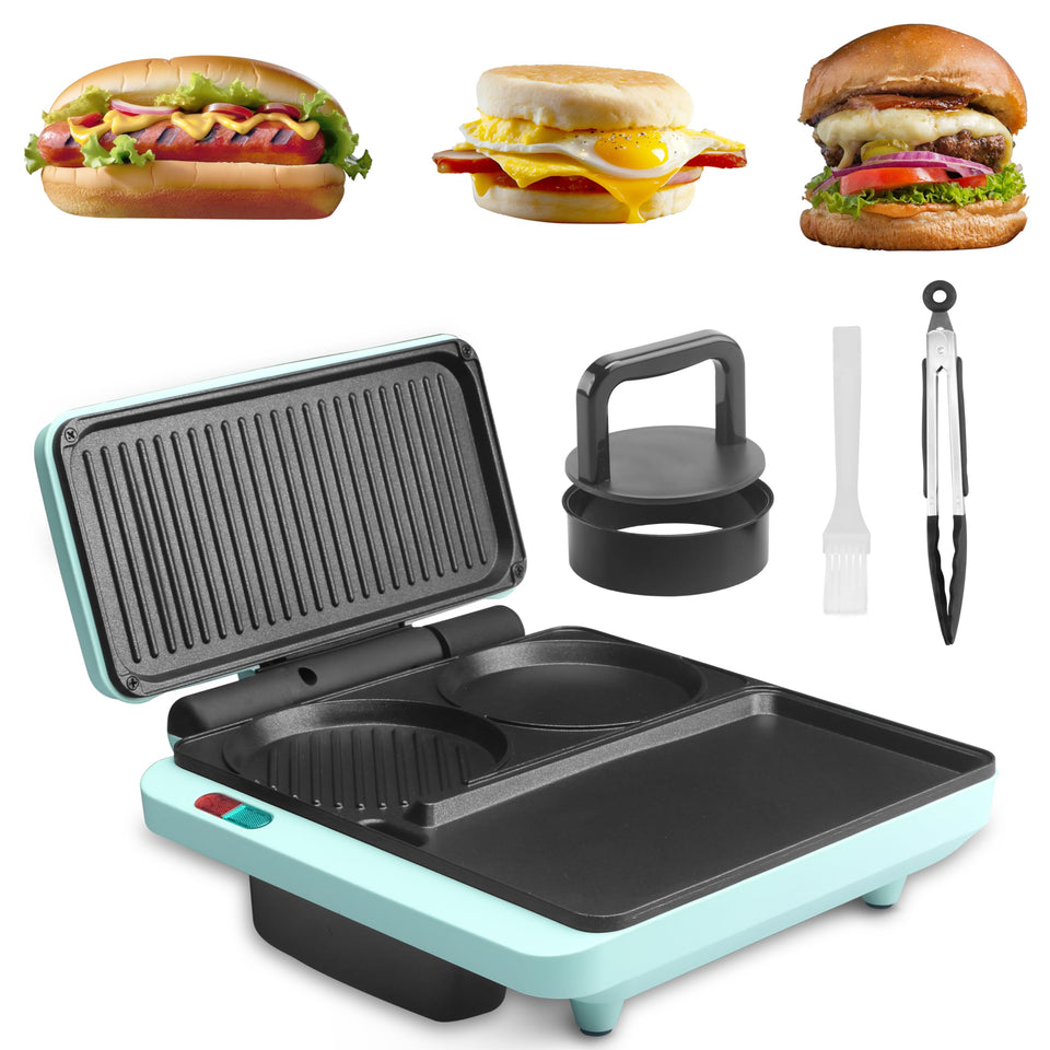 Baker's Friend Breakfast Station round griddle for quick eggs and sandwiches