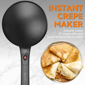 Baker's Friend crepe maker auto-off feature providing peace of mind during cooking
