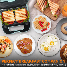 Baker’s Friend grilled cheese press delivers even browning.