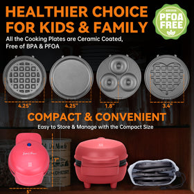 Baker's Friend heart shape waffle maker adds cute, shareable breakfasts.
