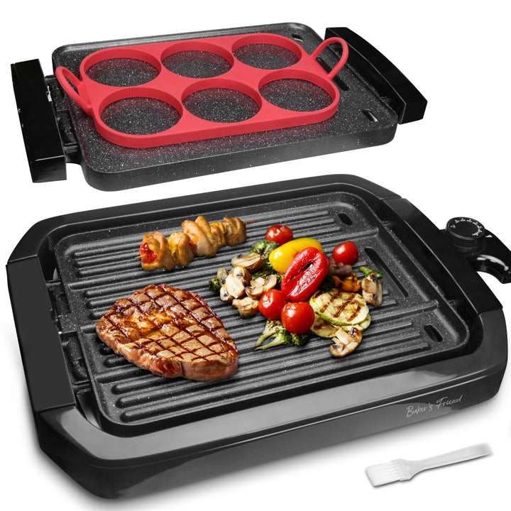 Baker's Friend indoor griddle and grill plate for pancakes to steaks.