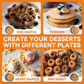 Baker's Friend mini pancake maker ideal for quick single servings.