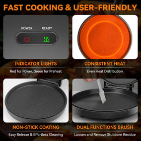 Baker's Friend non-stick cooking plates for easy cleanup and non-stick cooking.