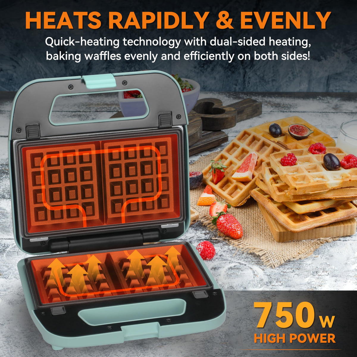 Baker’s Friend non-stick surface provides simple cleanup after meals.