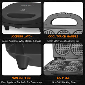 Baker's Friend non-stick surfaces release waffles easily