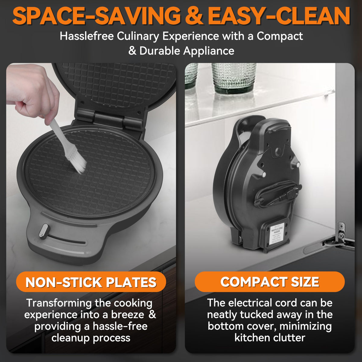 Baker's Friend nonstick plates shown for easy cleaning and cooking