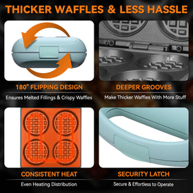 Baker's Friend nonstick plates for easy, mess-free cleanup after cooking.