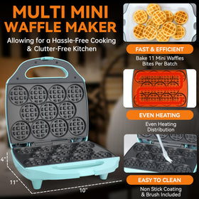 Baker's Friend nonstick surface ensures easy release and fast cleanup after waffles.