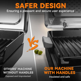 Baker's Friend smokeless grill even-heat surface delivers consistent sear and cook for meals.