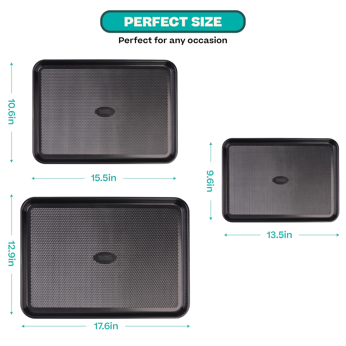 Baker's Secret jelly-roll tray showcasing durable construction and reliable release