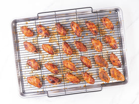 Baker's Secret oven-safe up to 450°F for versatile dishes