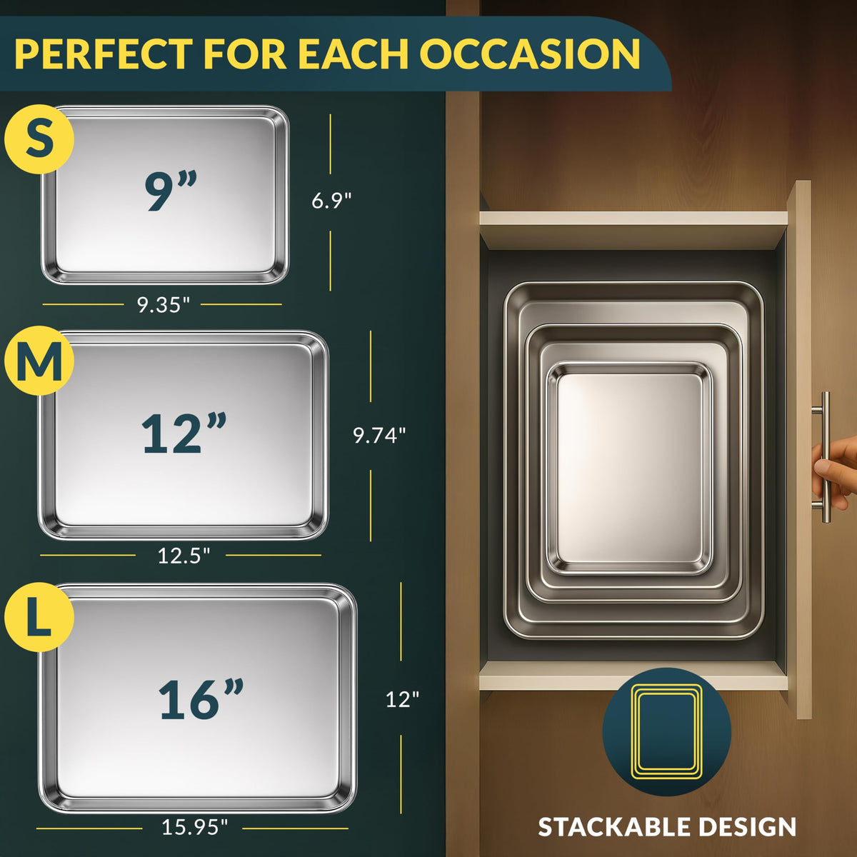 Baker’s Signature 12-inch baking sheet ideal for cookies and vegetables