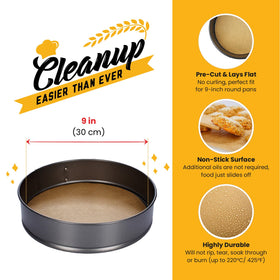 Baker's Signature 9-inch rounds are unbleached and ready for lining.