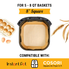 Baker's Signature nonstick air fryer liner ensures effortless food release