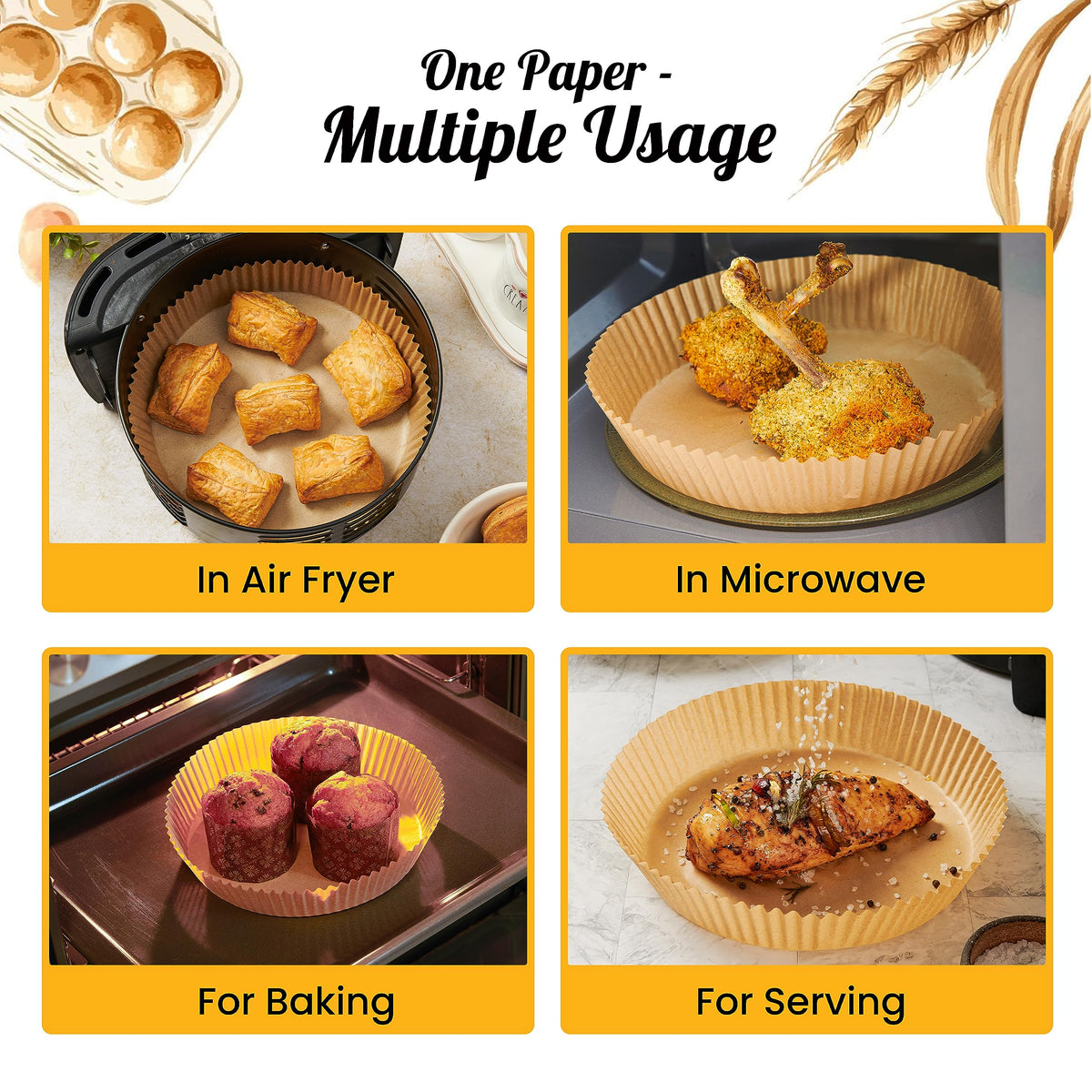 Baker's Signature 20cm compatibility liners suit multiple brands for easy replacement.
