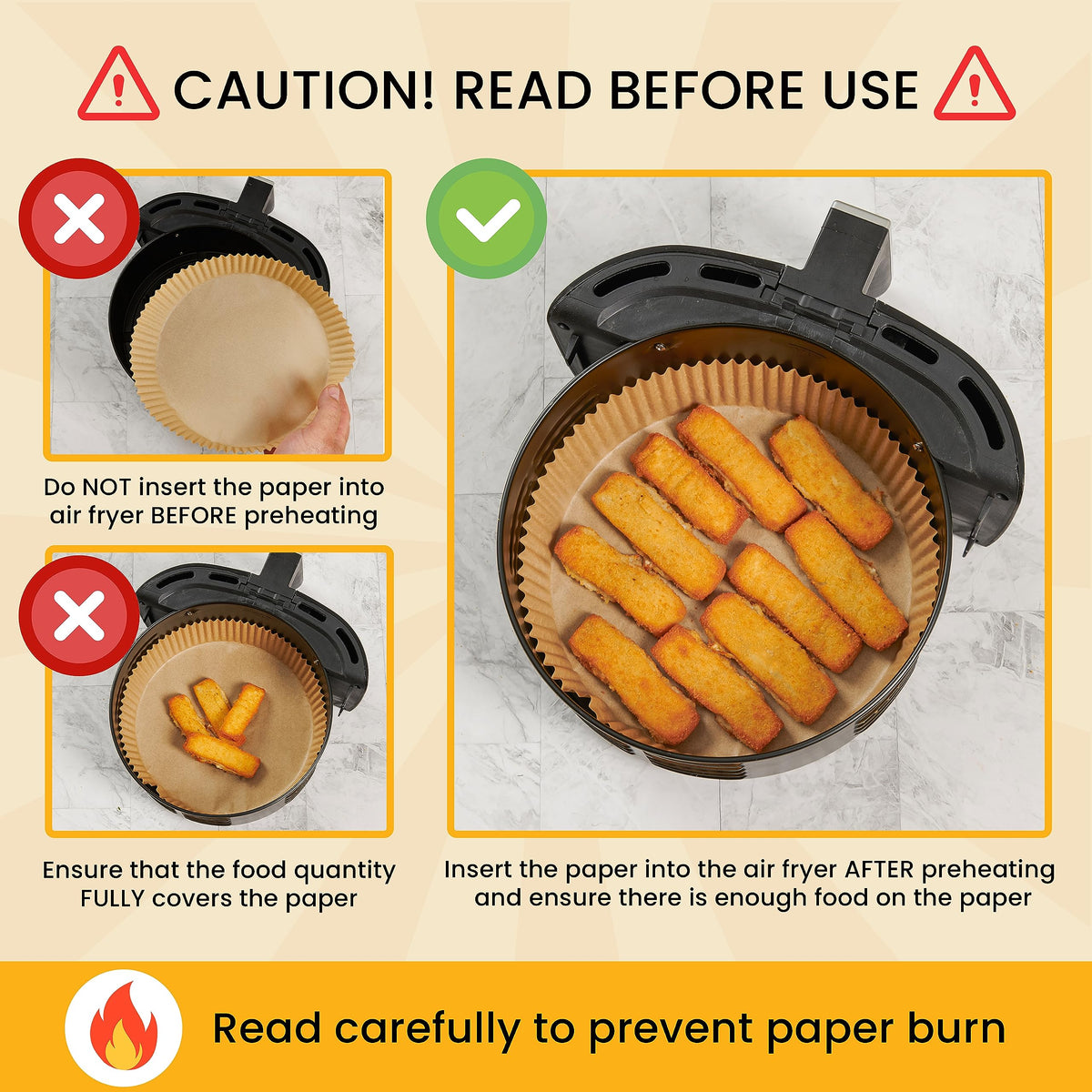 Baker's Signature easy-clean liners minimize stuck-on residue after roasting.