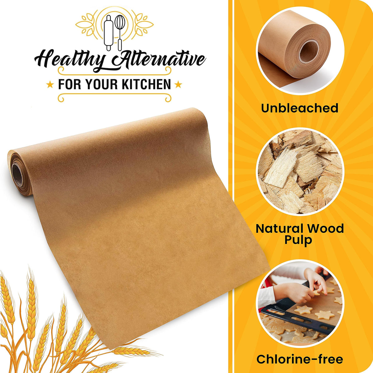 Built-in cutter on Baker's Signature parchment for precise tearing and quick use.