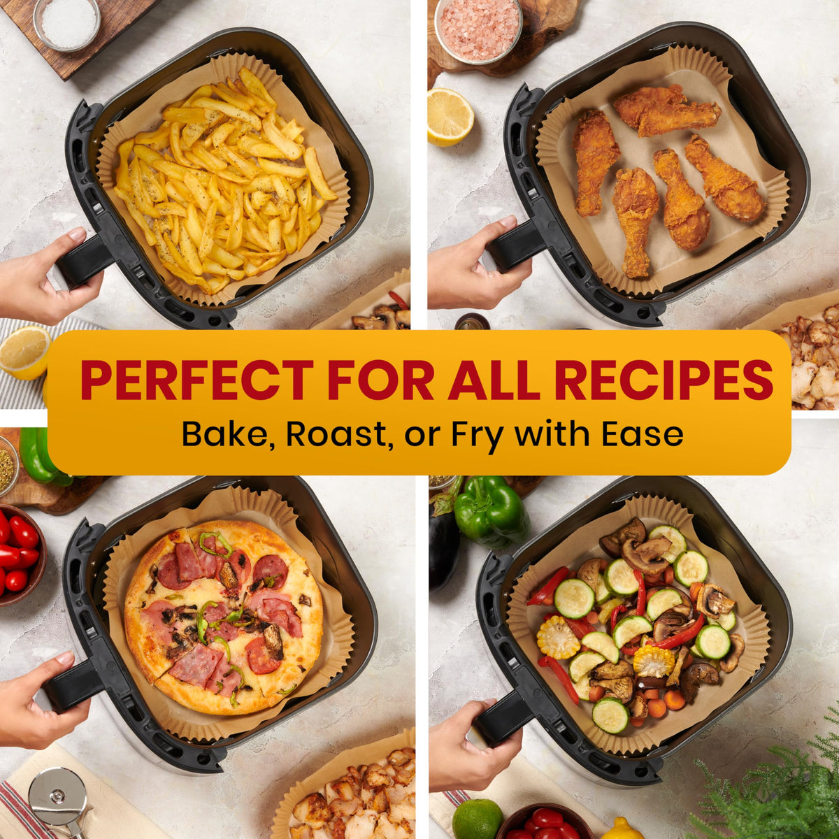 Baker's Signature liners compatible with Cosori and Instant Pot, versatile for ovens too.