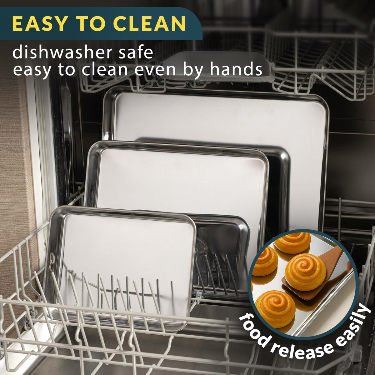 Baker’s Signature mirror finish sheet pan for easy food release