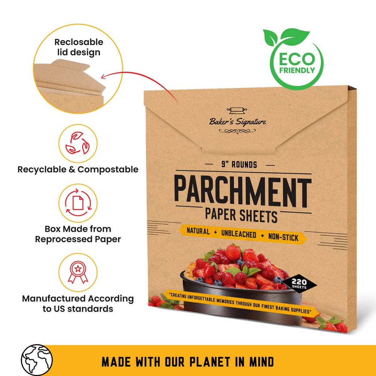 Baker's Signature natural wood pulp sheets offer a healthier alternative.