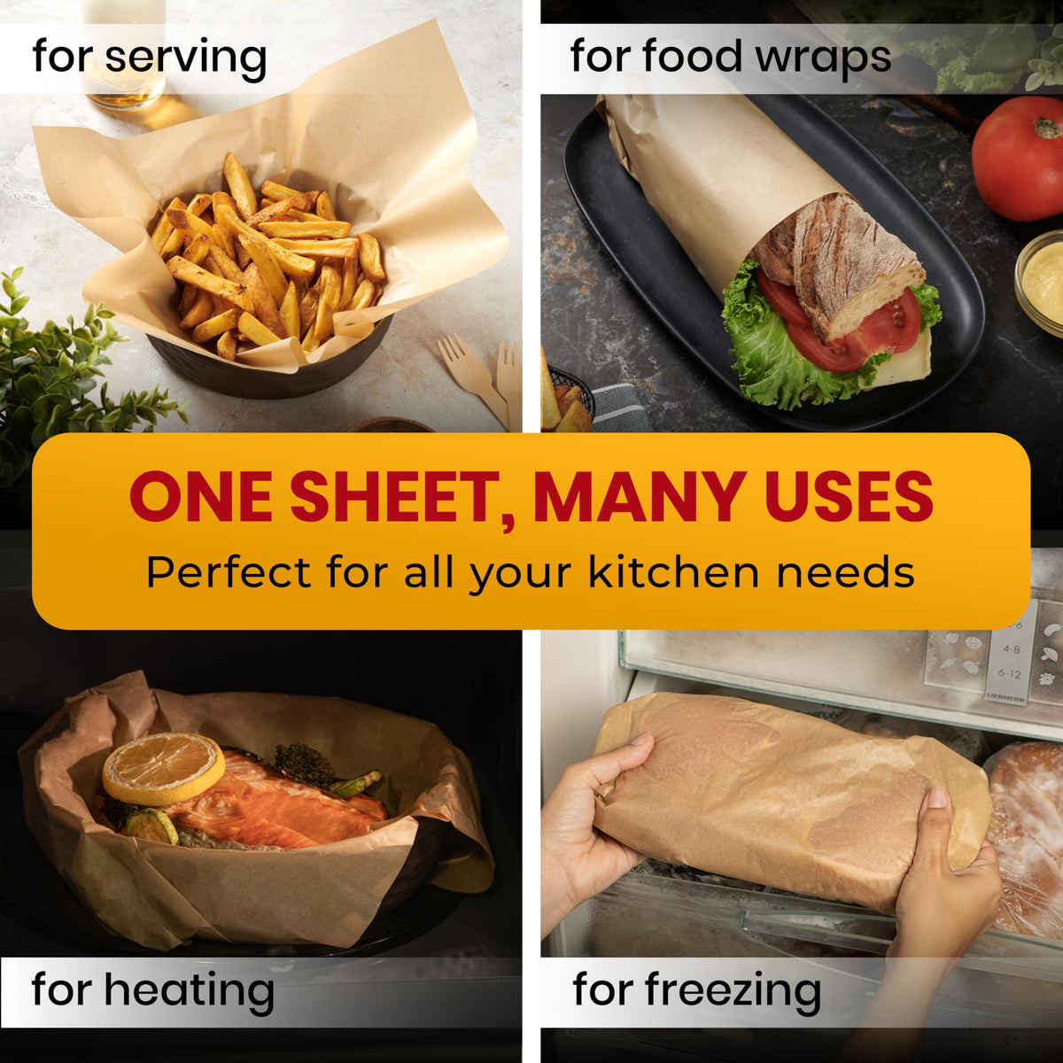Baker's Signature parchment coating non-toxic for safe cooking.
