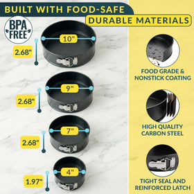 Baker's Signature leakproof design with secure latch for stable prep