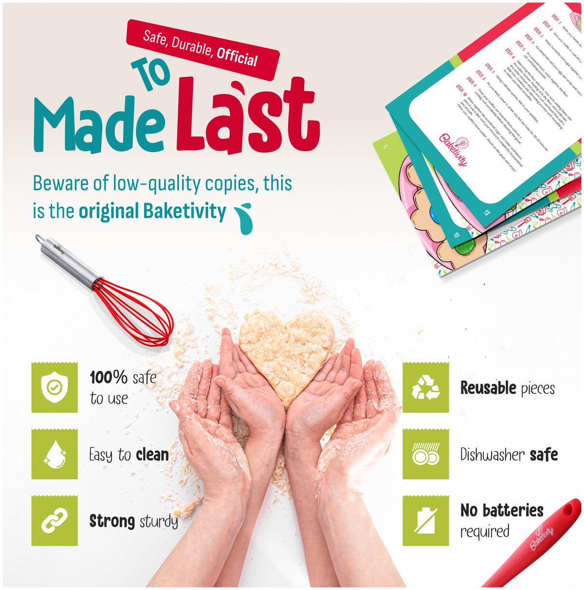 Baketivity colorful spatulas brighten kitchen play and learning moments.
