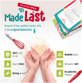 Baketivity colorful spatulas brighten kitchen play and learning moments.