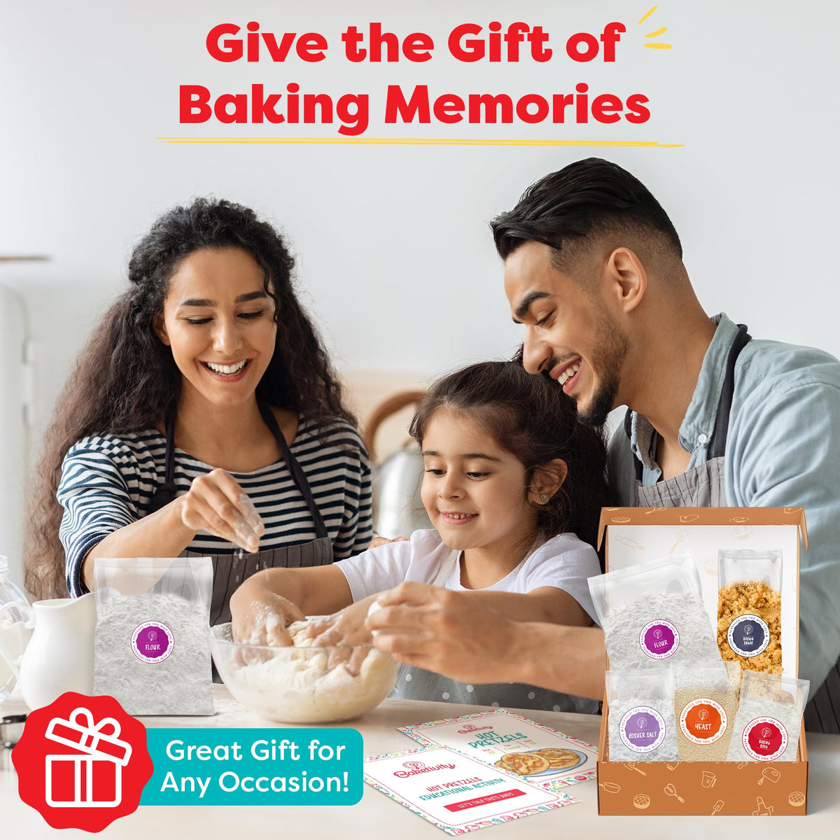 Baketivity pretzel kit rolling dough as kids get hands-on experience.