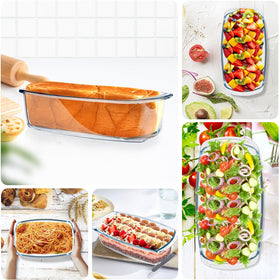 BAKEWAY dishwasher-safe glass loaf pan makes cleanup simple.