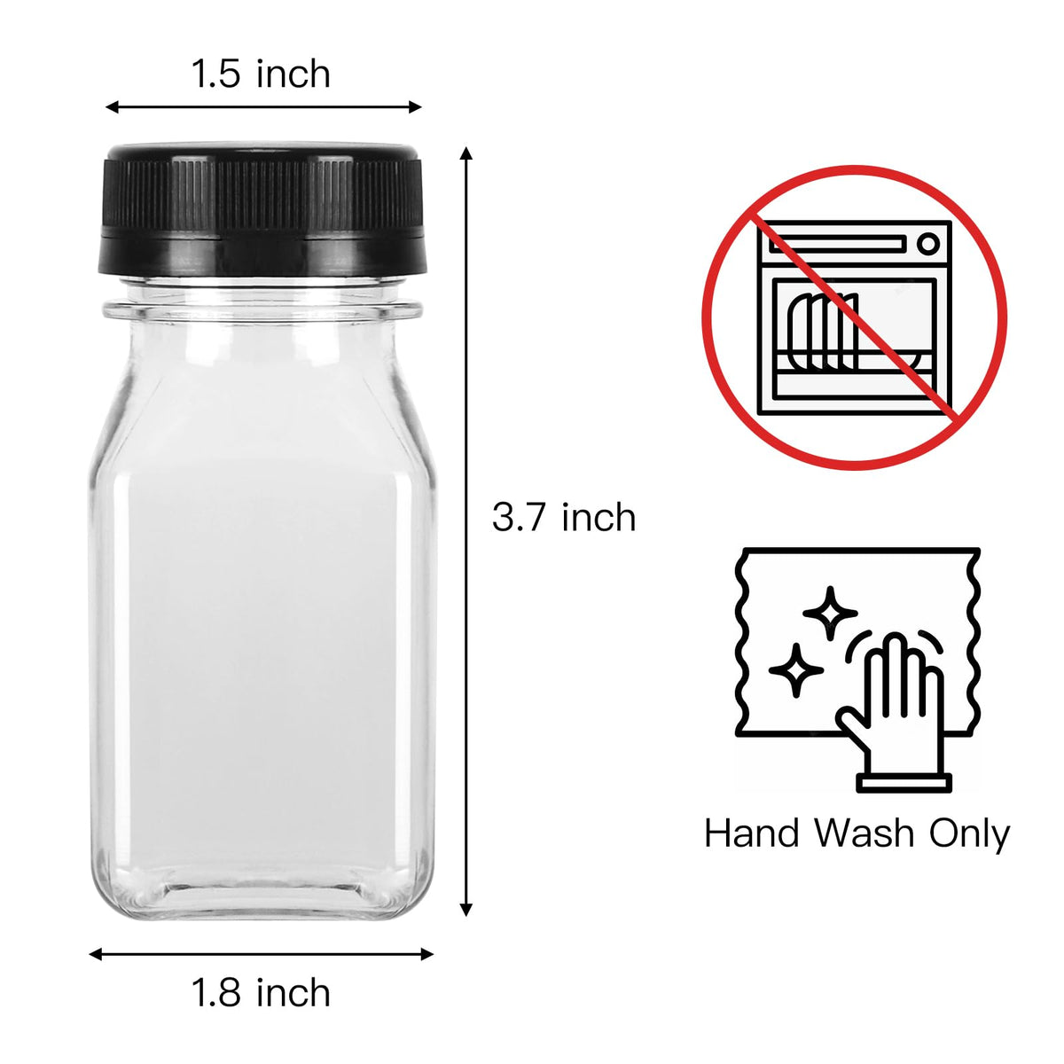 BAKHUK sturdy 4oz bottles with screw caps provide leak-free party favor options.
