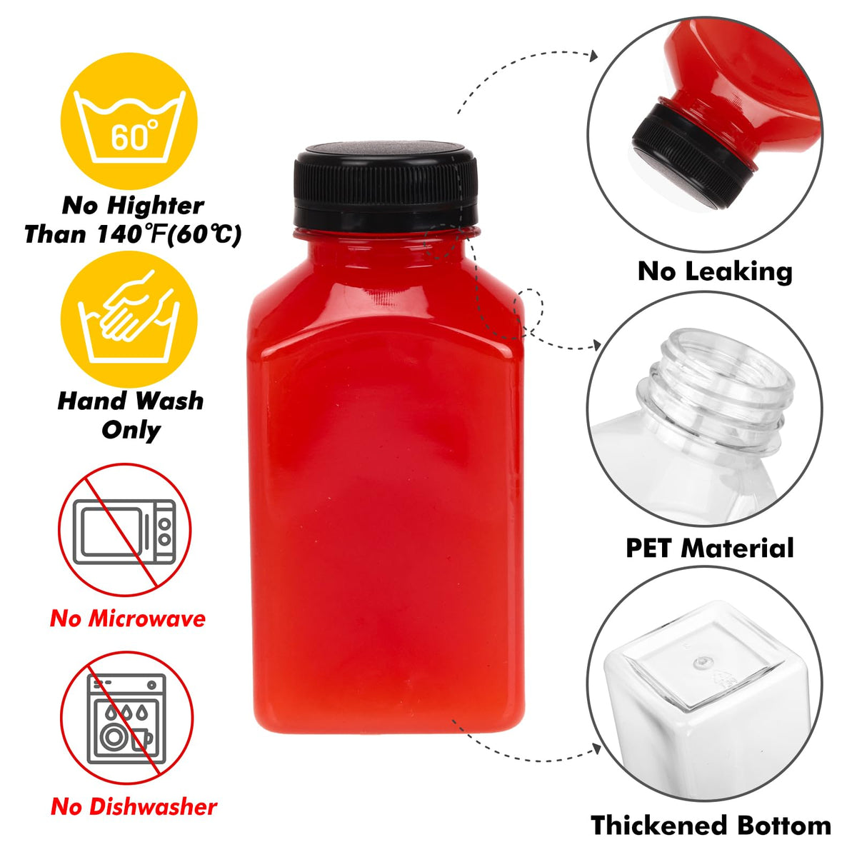 BAKHUK 10oz bottle with airtight lid preserves flavor while transporting beverages