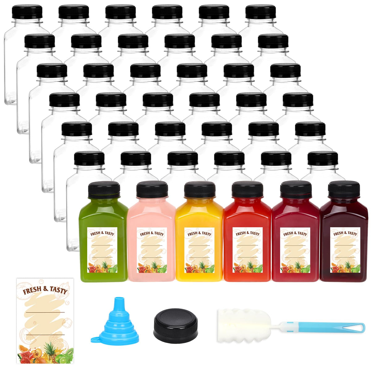 BAKHUK 10oz juice bottle with cap on for spill-free on-the-go drinks