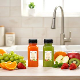 BAKHUK labels help differentiate drinks at a glance.