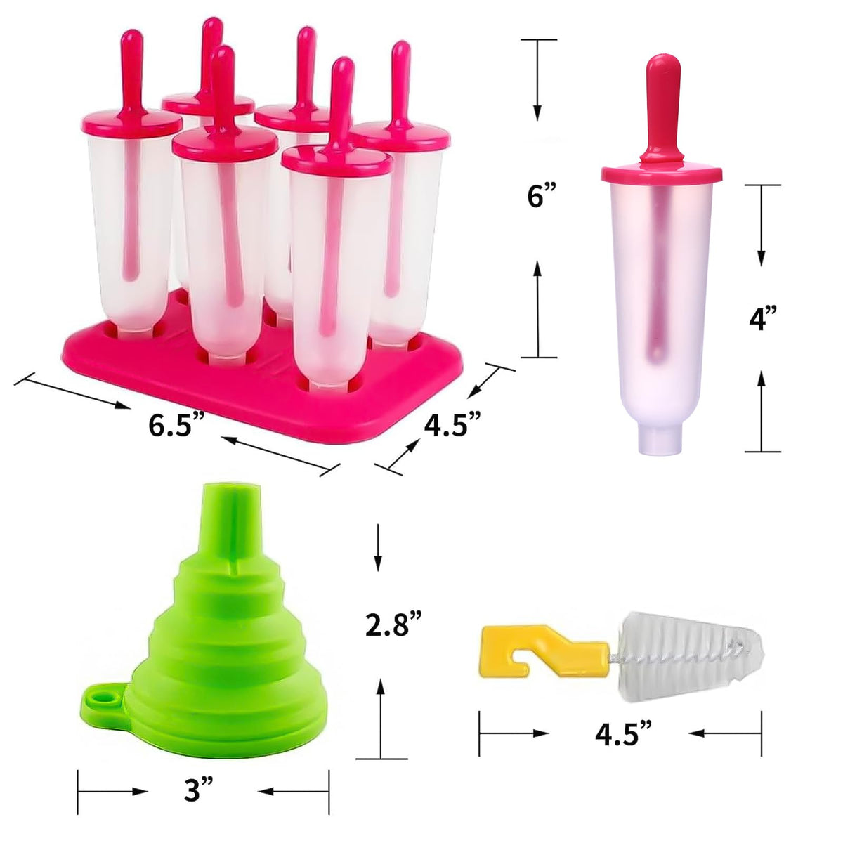 BAKHUK popsicle molds in three colors for playful summer snacks